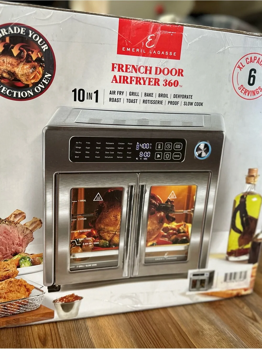 New in box | Emeril Lagasse French Door AirFryer 360 Stainless Steel 10-in-1